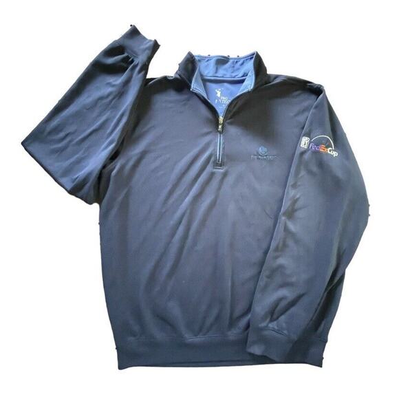 Fairway & Greene Tech Golf FedEx Cup PGA Tour 1/4 Jacket Navy Blue XL Men
